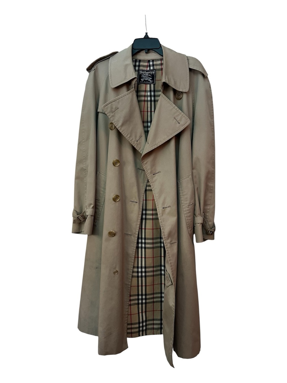 Burberry Beige Trench Coat with Signature Check Lining